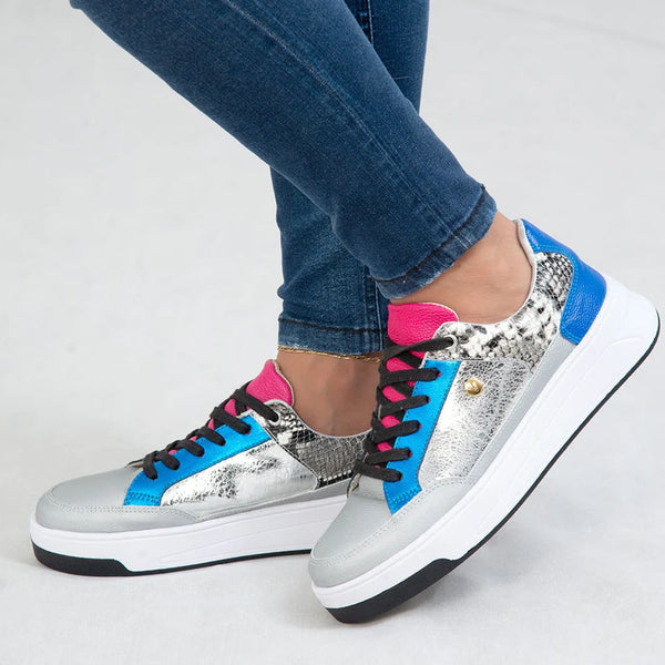 ZOE - trendy high quality handmade sneakers (blue color)